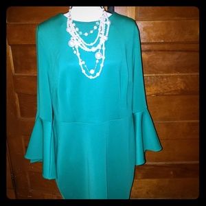Beautiful green bell sleeve dress